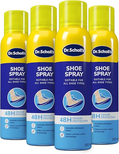 Dr. Scholl's Fresh Step Shoe Spray 150ml Pack of 4 Odour Elimination