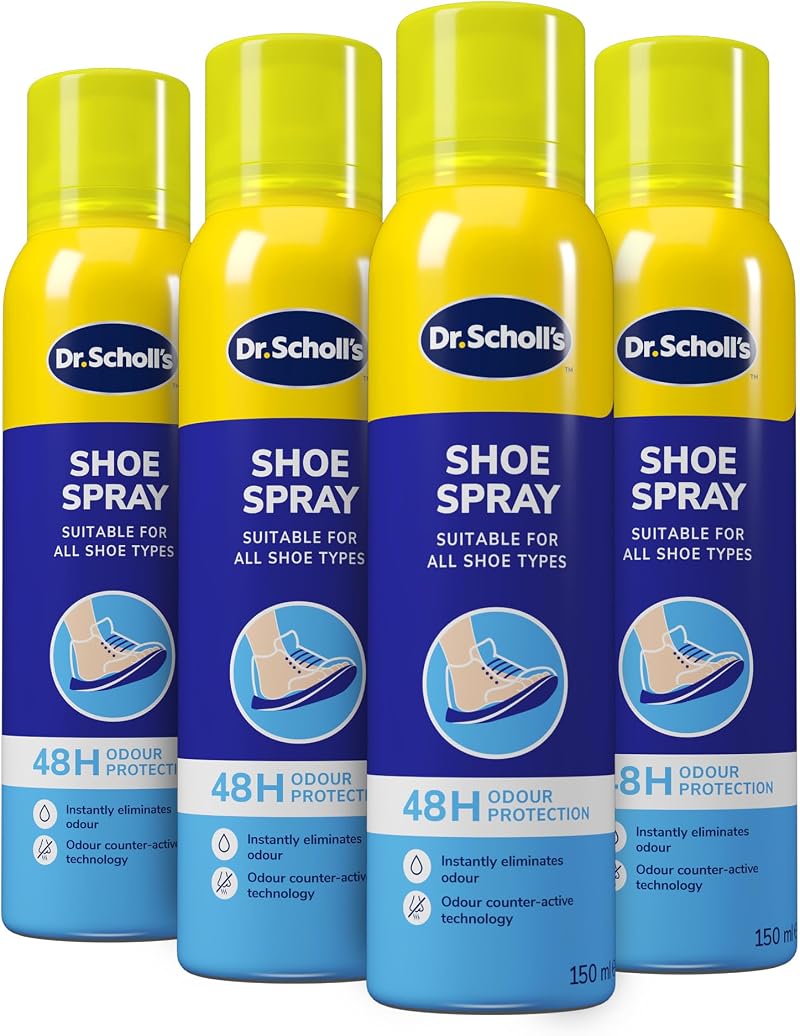 Dr. Scholl's Fresh Step Shoe Spray 150ml Pack of 4 Odour Elimination