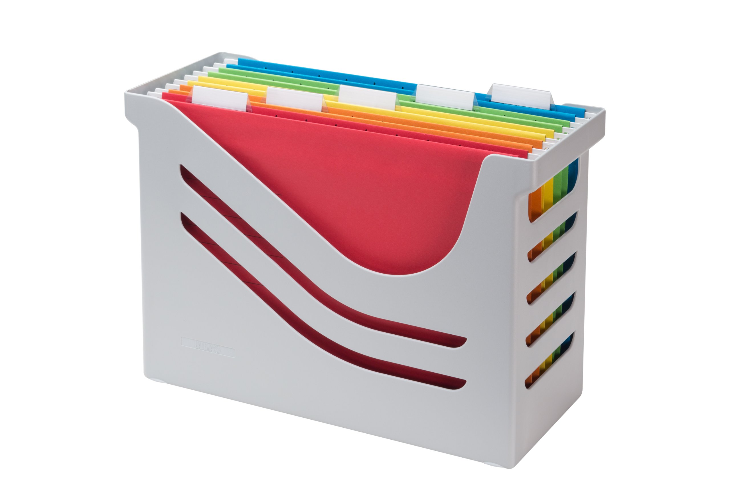 Jalema Re-Solution 2658026997 Office Box with 5 Suspension Folders A4 Assorted Colours Grey