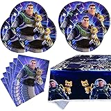 41pcs Buzz Lightyear Party Supplies, 20Plate,20Napkin and Tablecloth , Buzz Lightyear Birthday Party Decoration Supplies