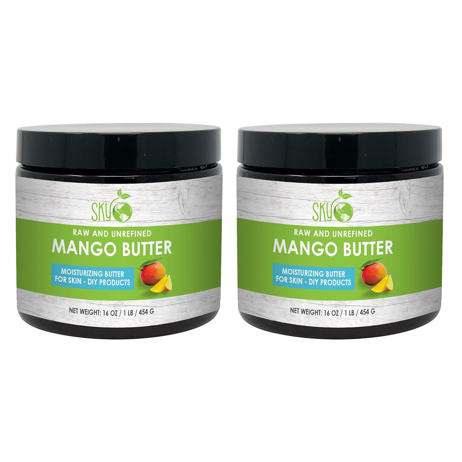 Mango Butter (16 oz) by Sky Organics Raw 100% Pure Unrefined Mango Butter for Face Body and DIY Raw Mango Body Butter Natural Mango Butter for All Skin Types : Beauty