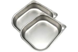 Cat Mate Stainless Steel Bowl Inserts (402) - Compatible with Cat Mate C100 and C200 Automatic Feeders, Suitable for Wet and Dry Food (Pack of 2)