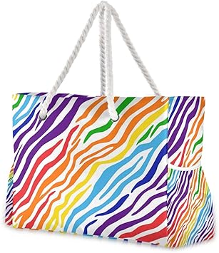 rainbow beach bag