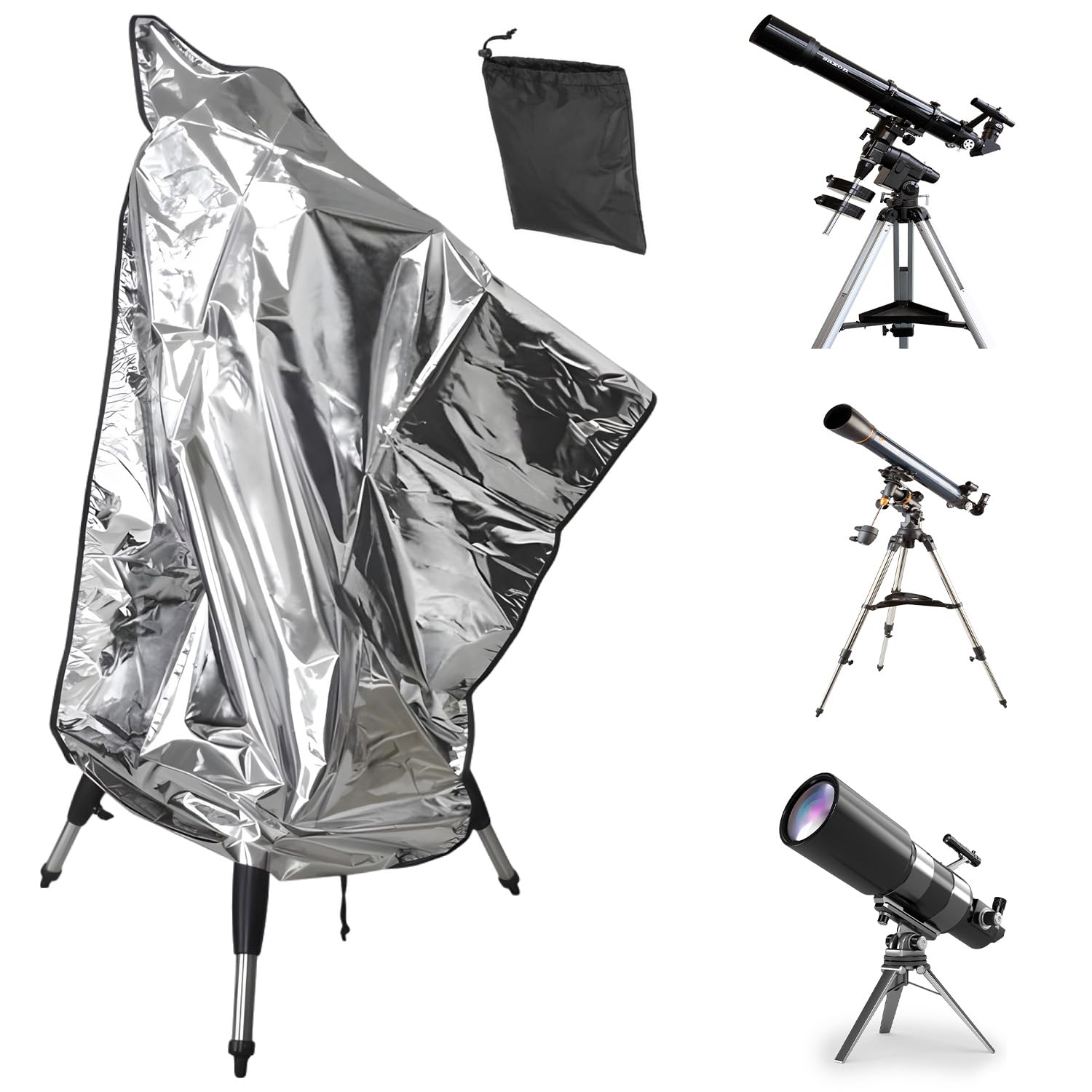 TAZZOR Telescope Cover, 120 x 160 cm, Waterproof, Dustproof, Windproof, with Storage Bag