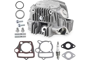 WATERWICH Engine Cylinder Head Compatible with 110CC 107CC with Big Bore Gaskets and Piston Set for 4 Stroke 110cc Engine ATV Go Kart