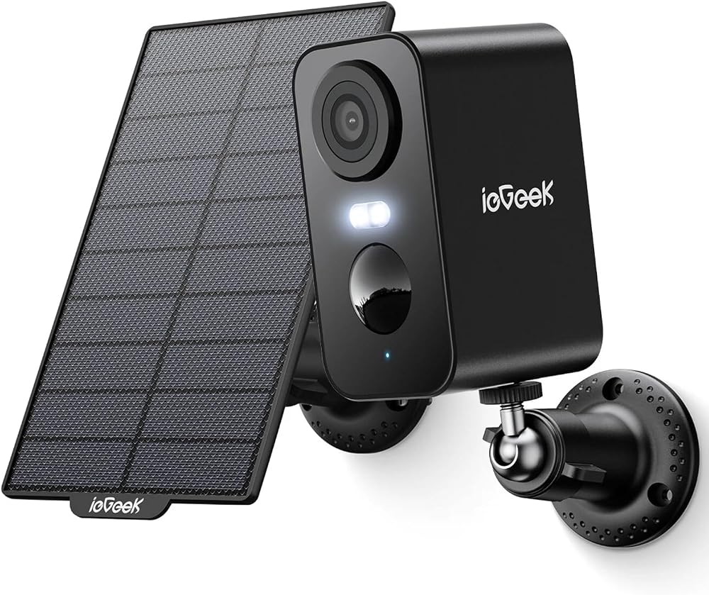ieGeek 2K Solar Wireless Security Camera Outdoor with Color Night Vision