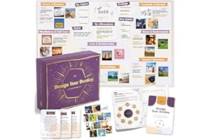 ZEDORA Design Your Destiny Vision Board Kit - Create Your Dream Life Through a Guided 24-Day Journey. 160+ Picture Cards, Affirmations & More