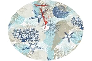 SUBVCIK Starfish Christmas Tree Skirt 36" for Xmas Holiday New Year Party Circle Tree Mat Ornaments Decoration