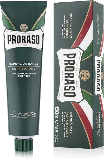 Proraso Shaving Cream Tube 150ml Green with Eucalyptus Oil Menthol Italy