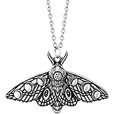 HAQUIL Vintage Moth Pendant Necklace Jewelry for Men Women Antique Plated Jewelry