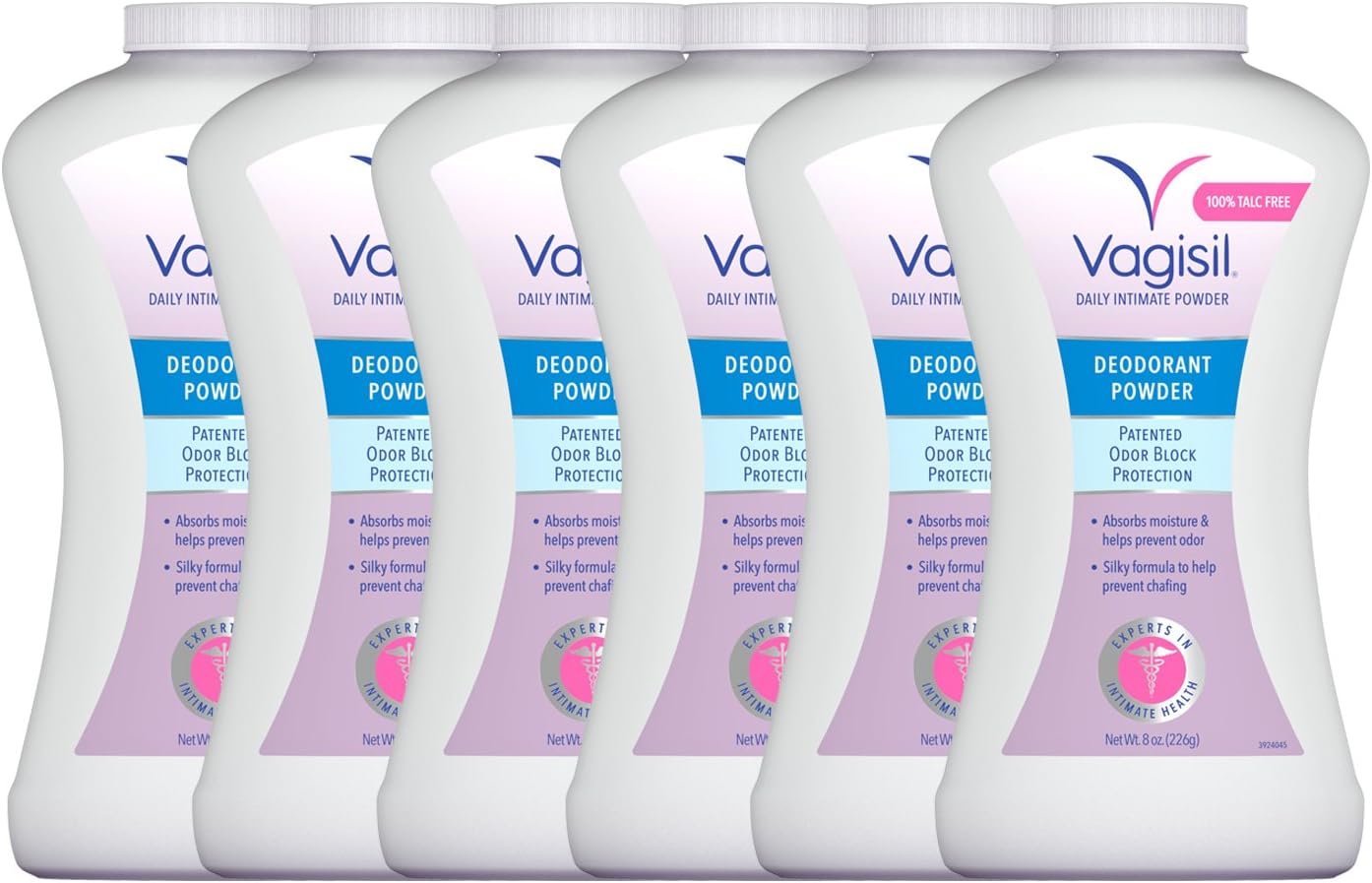 Vagisil Odor Block Deodorant Powder, 8 Ounce - Pack of 6 (Packaging May Vary): Health & Personal Care