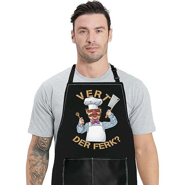 Amazon.com: BWWKTOP Swedish Chef Kitchen Apron TV Show Fans Gifts