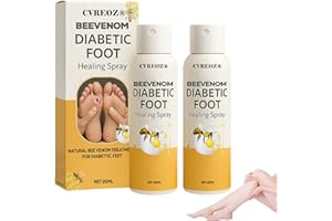 CVREOZ Bee Venom Diabetic Foot Healing Spray, Professional Diabetic Foot Spray, Diabetics Dry Skin Relief Moisturizing Spray-20g, Natural Ingredients for Foot Care (2 Bottle)