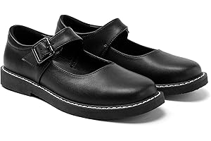 PEDASVON Women's Mary Jane Oxford Shoes Leather Non-Slip Dress Vintage Buckle Design for Casual Formal Work Shoes Girls School Office Comfort Flats.