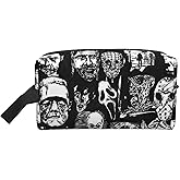 Women's Cosmetic Bags Horror Icons Makeup Pouch Travel Toiletry Storage Bag