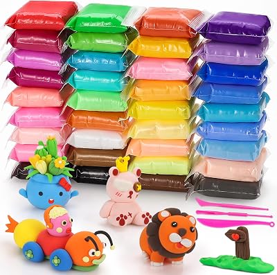QMay Air Dry Clay 36 Colors Ultra Light No-Bake Non-Toxic Modeling Clay