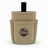 Graintex Multipurpose Clip-on Canvas Tool Pouch, 7.5 x 5 Inch, Ripstop Material, 5 Pockets, Utility Belt Bag for Carpenter, Contractor, DIY