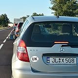 BeeWay UK Car Stickers for Europe 2x UK Oval 4x Number Plate Gloss Laminate view 5