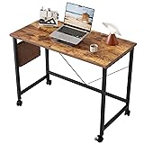 Mericonia Rolling Computer Desk with Wheels, Gaming