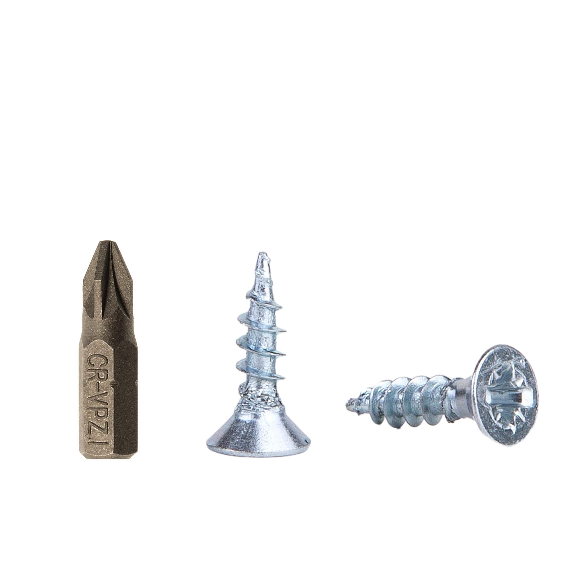 (Pack of 100 pcs) Zinc Plated Steel Wood Screws 3.5 x 10 mm, Pozi-drive Head Screws, Fasteners, Countersunk, Chipboard Screws (100)