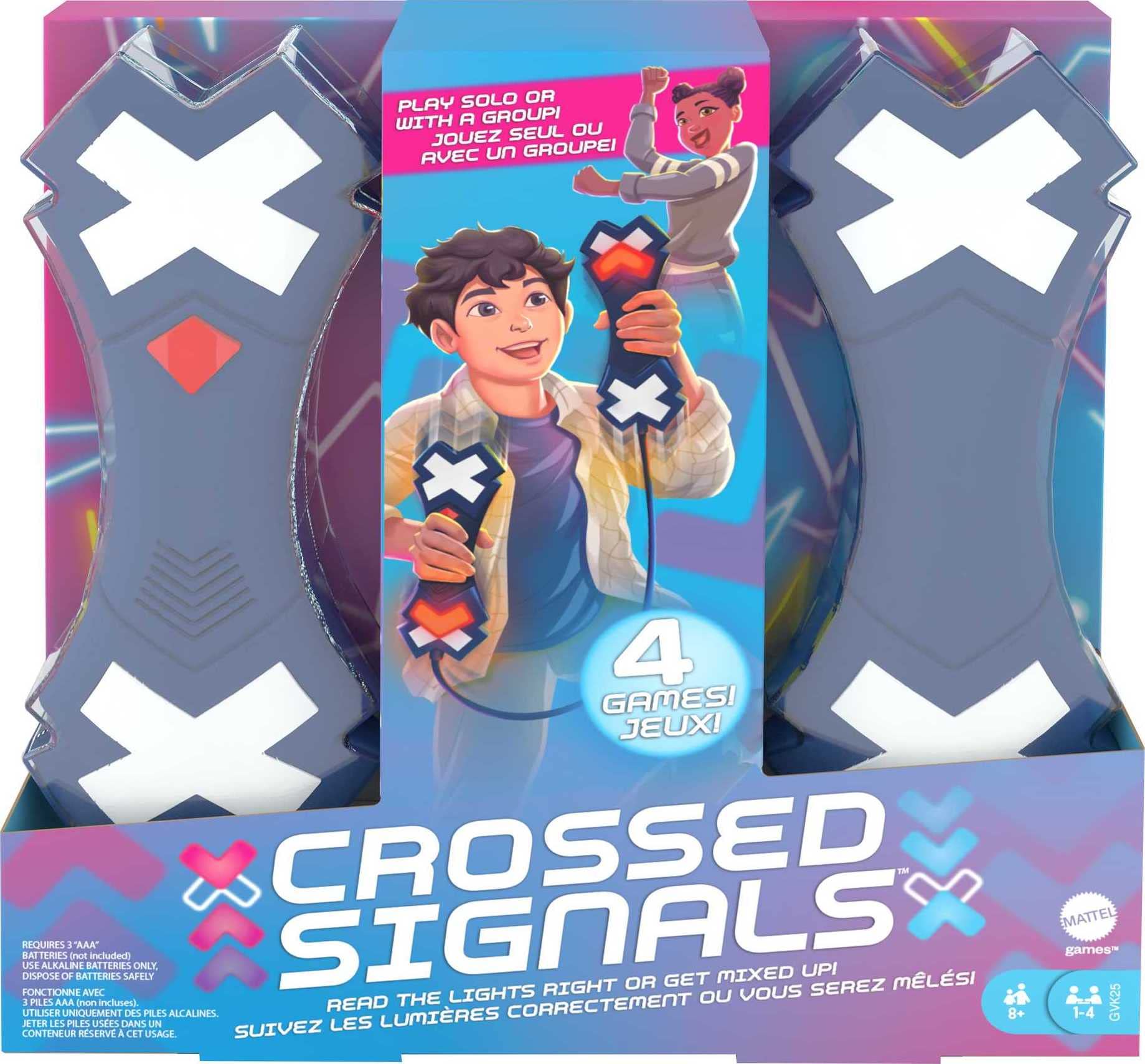 Mattel Crossed Signals Electronic Game with Pair of Talking Light Wands, Play Solo or with Up to 4 Players 8 Years & Older