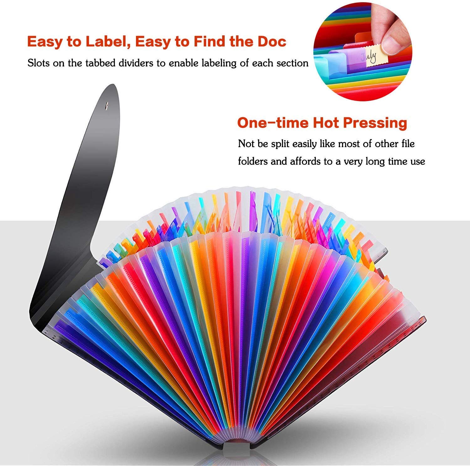 Trieur A4 - Trieur Papiers Organiseur Documents Trieur Extensible Accordéon Document Avec Plastique Fichier de ABC life (24 poches)