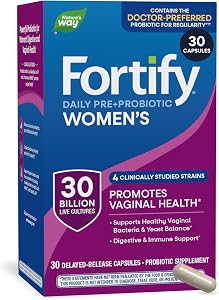 Nature's Way Fortify Women’s Probiotic 30 Billion CFU, 30 ct | Daily Multi-Strain Probiotic for Digestive, Vaginal, and Immun