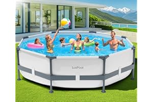 LuxPool Above Ground Pool,Frame Deep Swimming Pool, Family Pool,Large Above Ground Pool Easy Set, Outdoor Backyard Pool for Kids, Adults,10ft x 30in