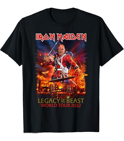Amazon.com: Iron Maiden Legacy of The Beast World Tour 2022 T