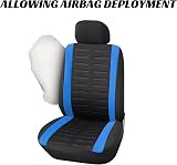 BAAZ Universal Van Seat Covers 3D Stripe Blue Front Driver Passenger 2+1 view 5