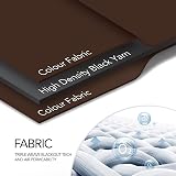 Deconovo Blackout Curtains Eyelet Diamond Foil 2 Panels Chocolate 46x90 in view 5