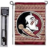 Florida State FSU Noles Chevron Pattern Garden Flag with Stand Holder
