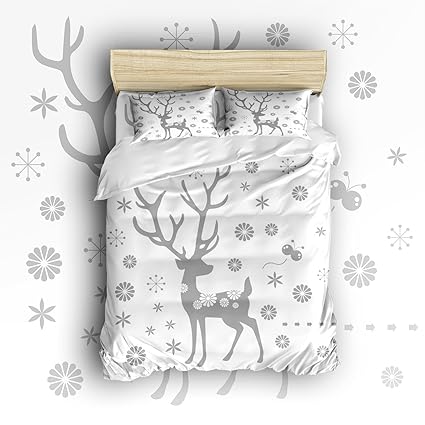 Amazon Com 100 Cotton 4 Piece Duvet Cover Set King Extra Large