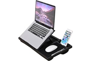 Moustache Laptop Lap Desk with Cushion - Portable Bed Table Writing Board for Desk Sofa Reading Writing Working, 8 Adjustable
