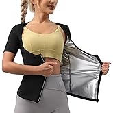 Sauna Suit Hot Sweat Body Shaper Jacket Waist Trainer Long Sleeve Zipper Shirt Workout Top