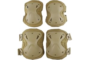 Tactical Combat Knee & Elbow Protective Pads Set for Outdoor CS Paintball Game Cycling Safety Skateboarding Gear Skates Knee 