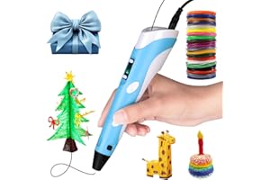 3D Pen Upgrade Intelligent 3D Printing Pen with Smoother Experience 3D Art Printing Printer Pens with LCD Screen Automatic Fe