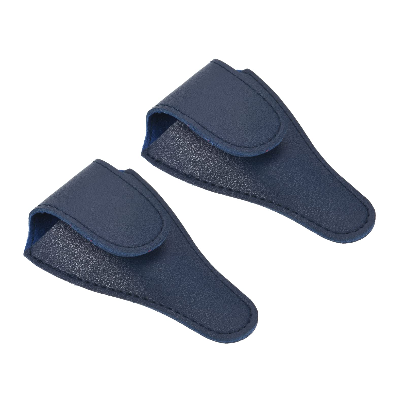 PATIKIL 4.5"x2.6" Embroidery Scissors Sheath, 2 Pack PU Leather Nail Cuticle Scissor Cover Small Pointed Nippers Scissors Protective Case, Dark Blue