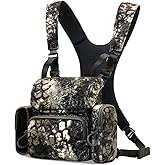 MOXULE Binocular Harness Chest Pack: Waterproof Bino Case with Rangefinder Pocket for Birdwatching and Hiking