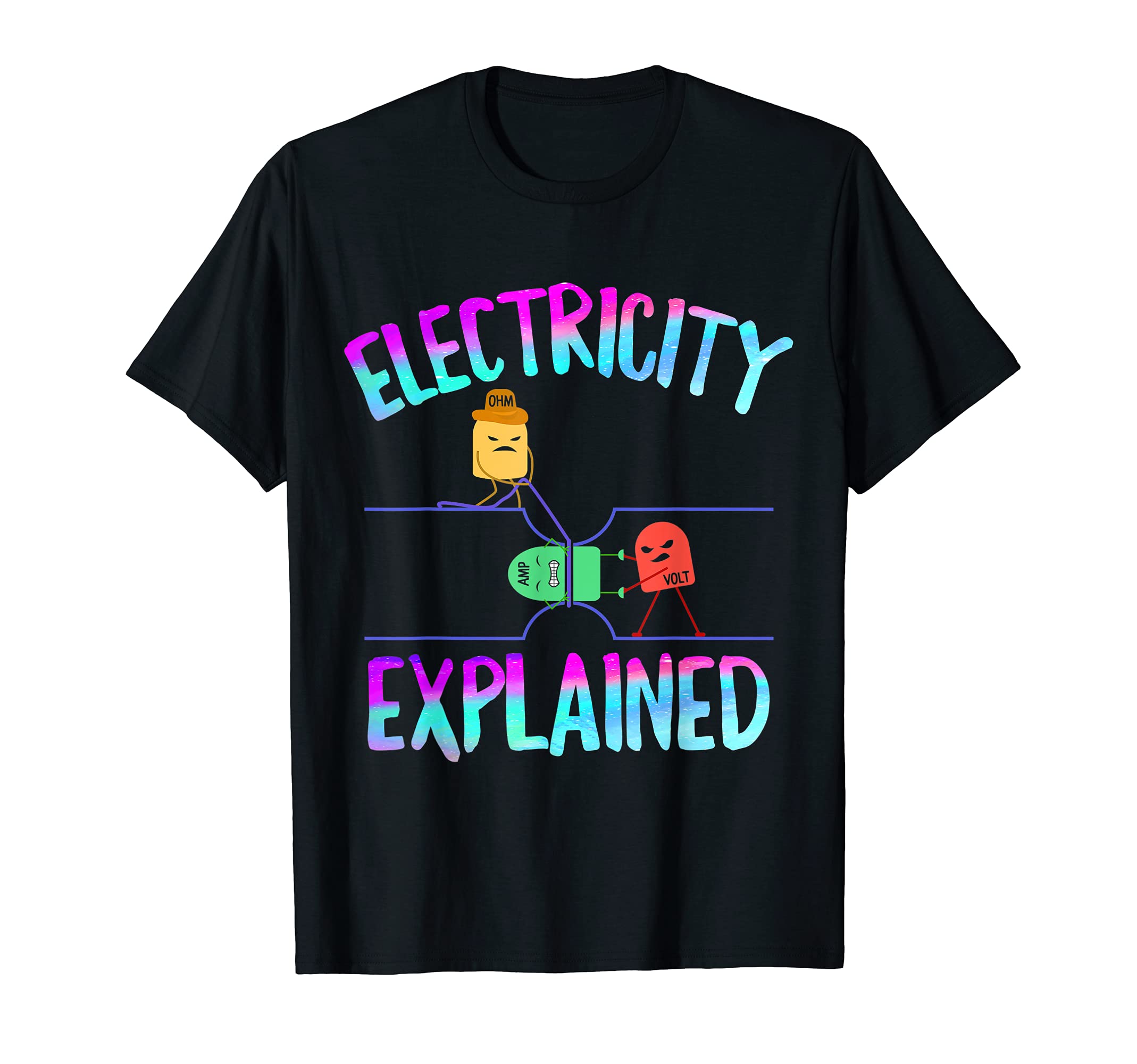Electricity Explained Cute Ohm Volt Amp Electrical Engineer T-Shirt