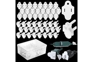 Maasechs 25 Sets White Weatherproof Gaskets and Plug Protectors Covers Outdoor Plug Cover Extension Gfci Cord Christmas Lighting Installation Weatherproof Kit Outdoor Stop Tripping