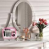 BEHAHAI Clear Travel Toiletry Bag TSA Approved Quart Size Pink view 7