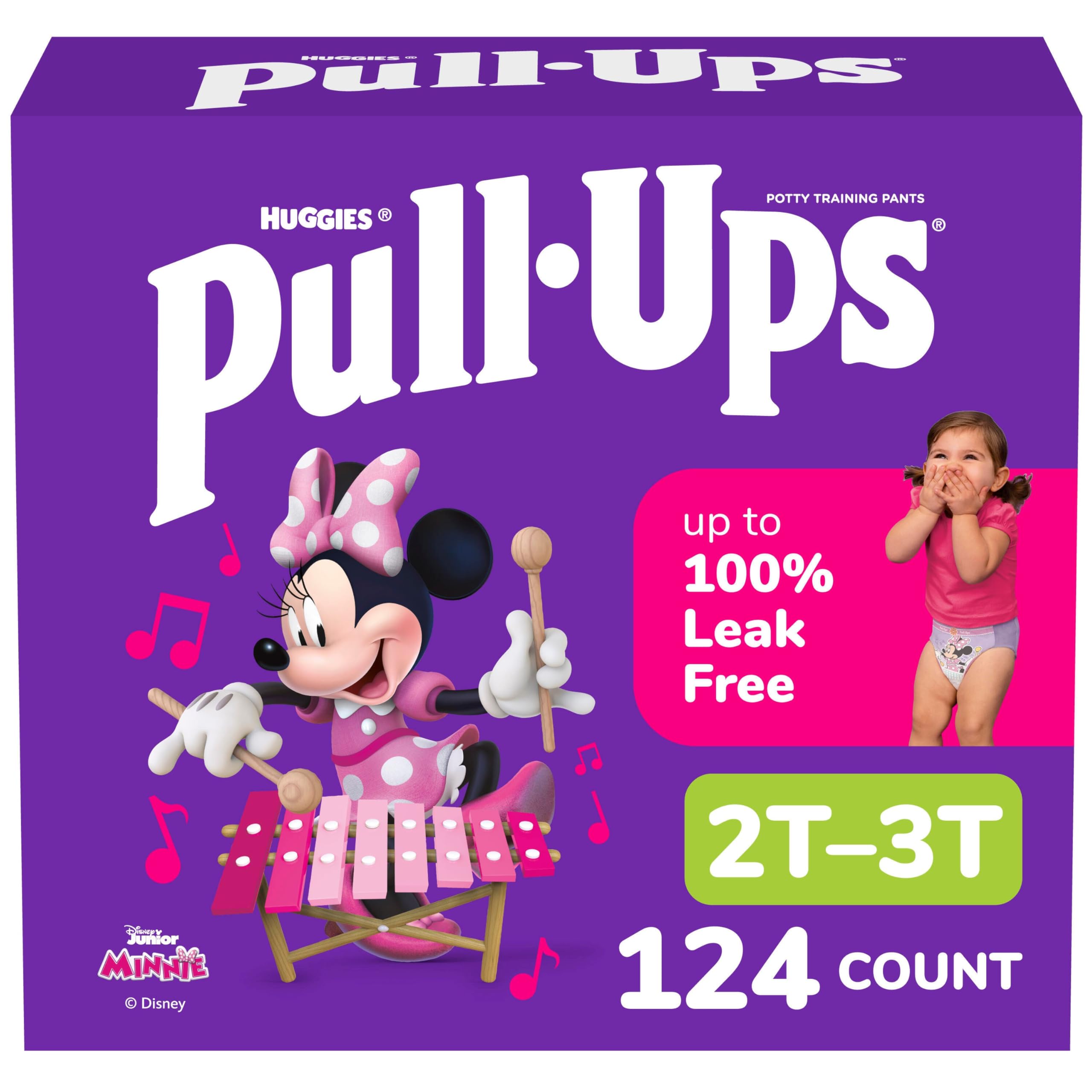 Photo 1 of Pull-Ups Girls' Potty Training Pants, Size 2T-3T Training Underwear (16-34 lbs), 124 Count (4 packs of 31)