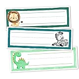 30 Name Tags for Classroom Cubbies, 3x9 in Woodland