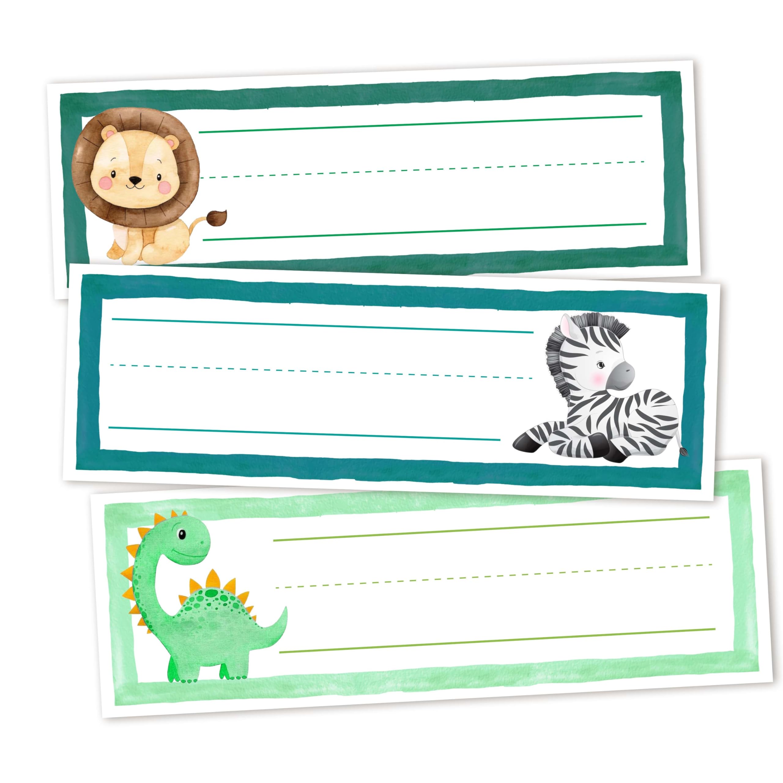 30 Name Tags for Classroom Cubbies, 3x9 in Woodland