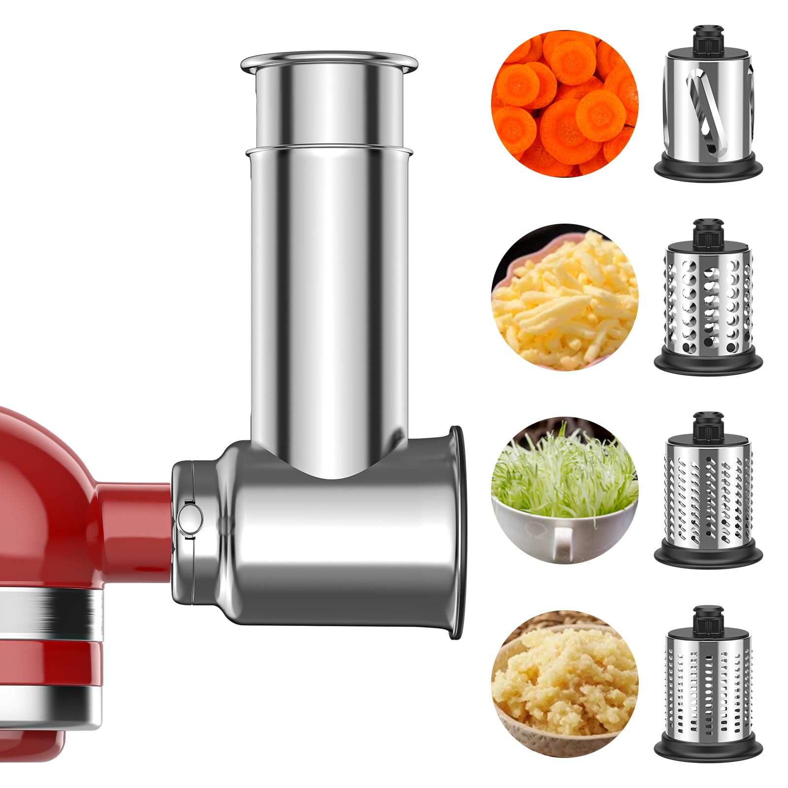 GVODE Stainless Steel Grater for KitchenAid, Cheese & Vegetable Slicer