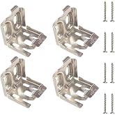 YingEnter Blind Brackets, 4 Pcs Mini Blind Brackets for 1.5 inch Window Shades, Silver