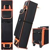 10 x 10 x 52in Canopy Tent Bag Replacement with Wheels for Pop Up Canopy Tent Made of 600D Oxford Fabric Orange Tent Storage Bag with Rubber Handle Waterproof Black Canopy Bag for Camping and Party