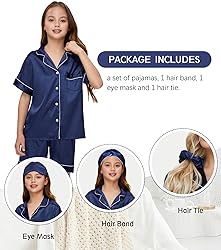 ALHAVONE Kids Girl Pajama Set with Headband