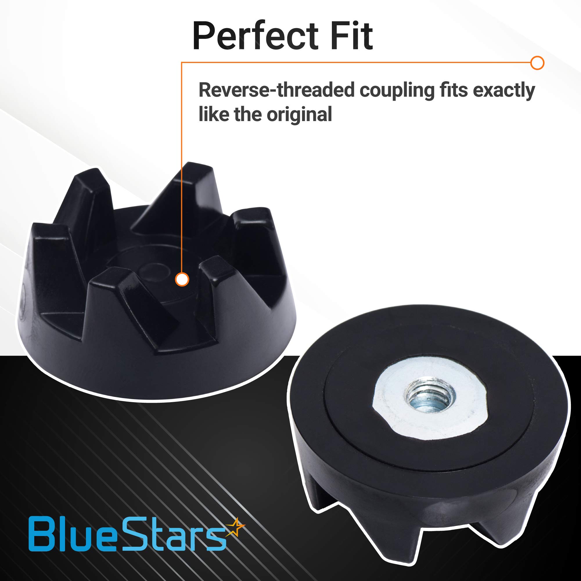 BlueStars Ultra Durable 9704230 Blender Drive Coupling Replacement part by Blue Stars – Compatible with KitchenAid KSB5WH KSB5 KSB3 Blenders – Replaces WP9704230VP WP9704230 AP6013694 - PACK OF 2